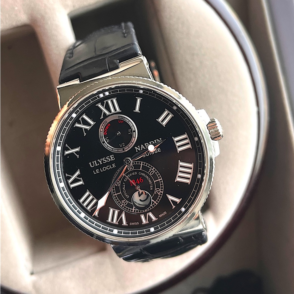 Ulysse Nardin stainless steel Marine Chronometer watch serial number 263-67.
